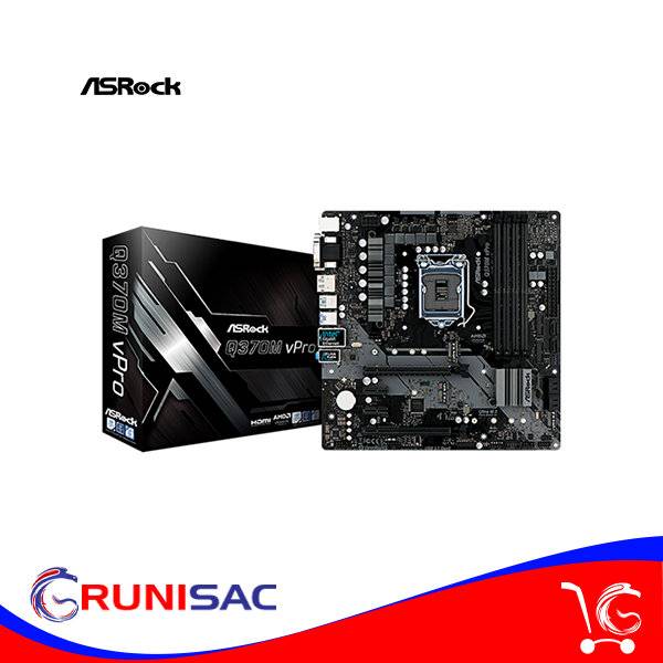 Mainboard Asrock Q370M VPRO 9th y 8th Gen Intel® Socket 1151 - Imagen 2