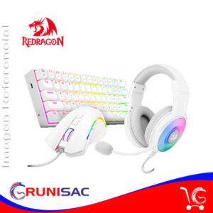 Combo Redragon 3 en 1 K630RGBW + M607W + H350RGB-1-W, English RED SWITCH